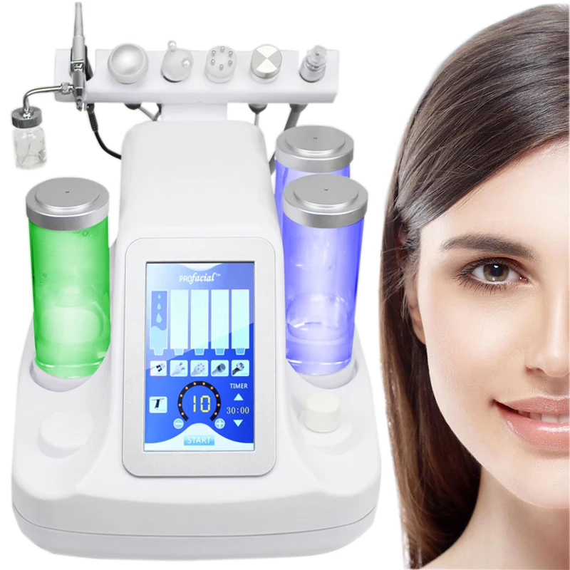 

7 in 1 Small Bubble Skin Care Device 6 in 1 Ultrasonic Vacuum Hydra Deep Facial Pore Clean Facial Water Oxygen Jet Peel Machine