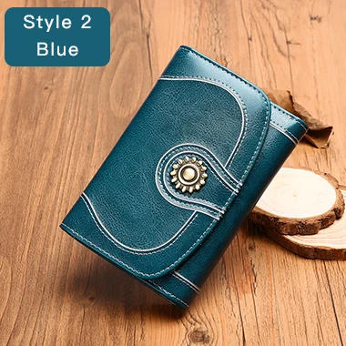 SENDEFN кошелек фирменный женский кошелек Портмоне кошелек на молнии женский короткий кошелек женский кожаный кошелек небольшой кошелек 5128-6 - Цвет: Style 2 Blue