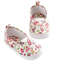 Infantil Prewalker для маленьких девочек обувь цветочный 2018 лет Обувь на мягкой подошве обучения Обувь для прогулок первые ходоки детские мокасины