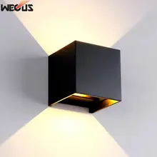 Светодиодный настенный светильник, уличный водонепроницаемый IP65, современный скандинавский стиль, домашние настенные лампы для гостиной, крыльца, сада, лампа AC90-260V, 6 Вт