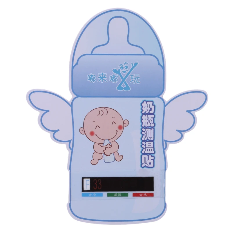 Детские защитные термометры, наклейки, бутылки для молока, гибкие многоразовые тестовые бумажные полоски для измерения температуры малышей