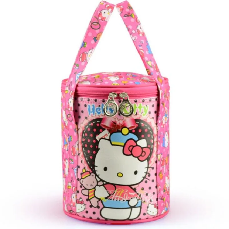 Розовые коробки для хранения еды для пикника hello kitty Девушки Женщины Портативный из парусины шнурок