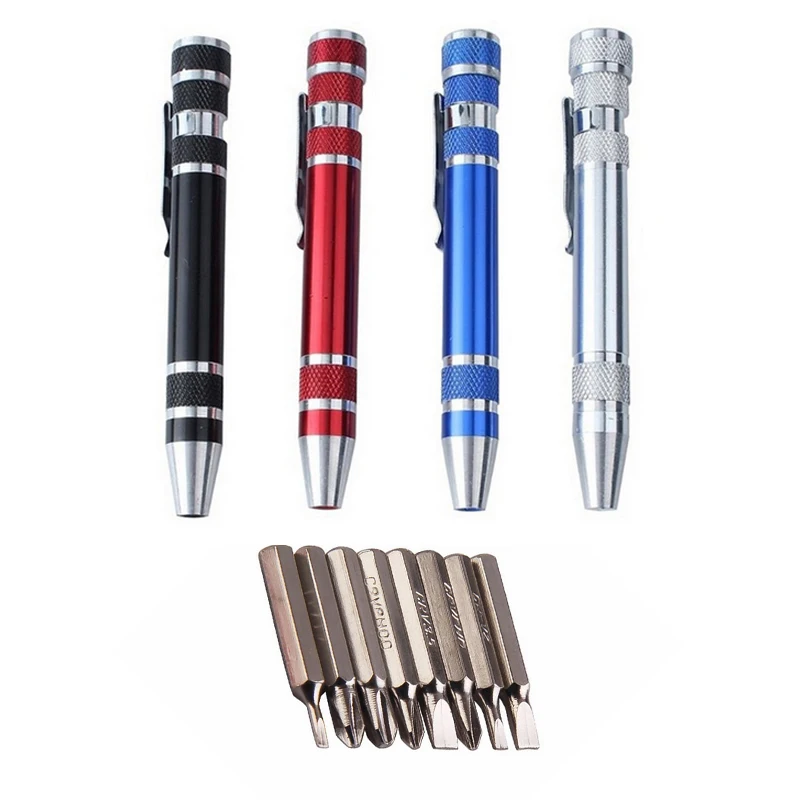 

Hoomall 8 In 1 Screwdriver Pen Set Pocket Precision Repair Multi -Tool Screwdrivers Pen Multifunction Convenient Hand Tools