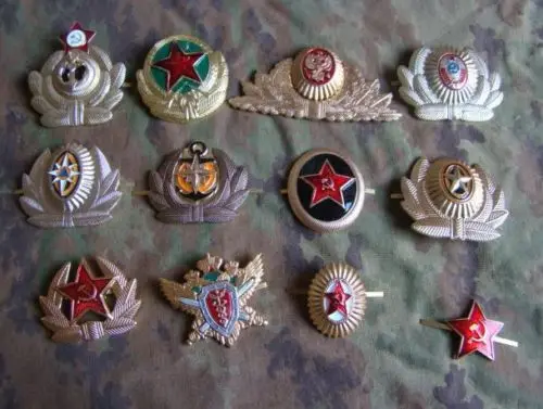 Soviet USSR Russian Army Military Red Star Cap Badge Cockade 