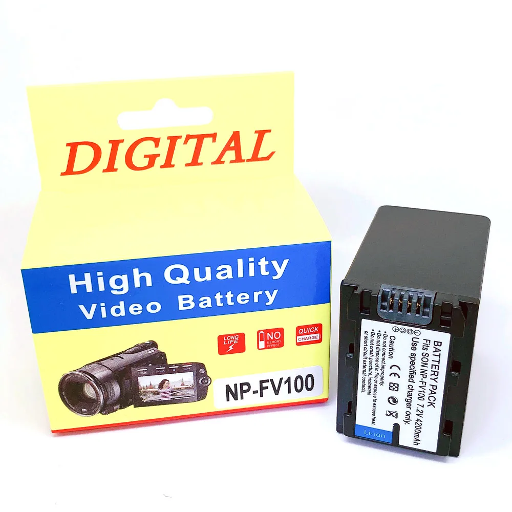 

NP-FV100 NPFV100 Battery for SONY NP-FV30 NP-FV50 NP-FV70 NP-FV120 SX83E SX63E AX100E SR15 SR21 SR68 SR88 SX15 SX21 SX44 SX45