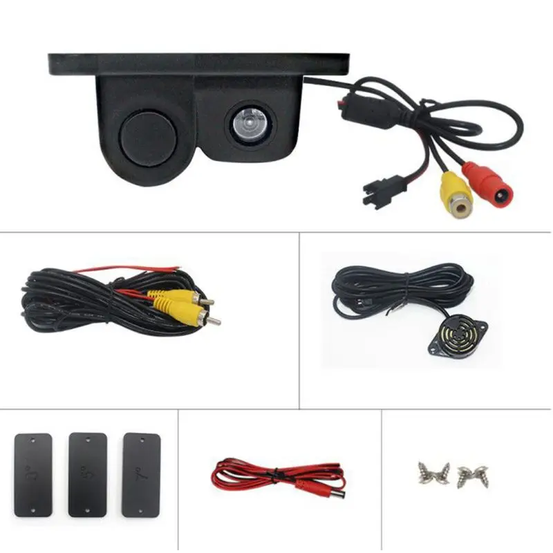 

Car Intelligent Visual Reversing Radar Image Two In One Car Buzzer HD Night Vision Reversing Image Car Radar Camera