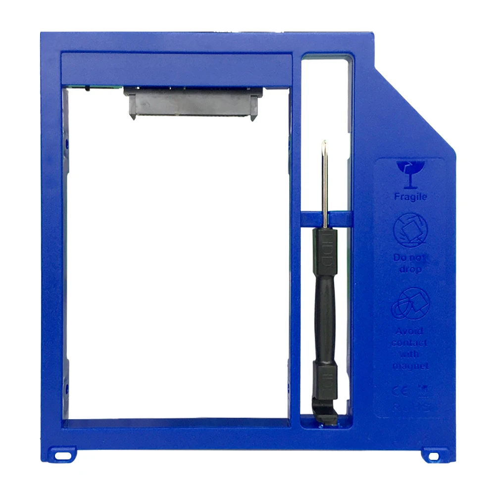 DeepFox пластиковые 2nd жесткий диск SSD HDD caddy 9 5 мм SATA 3 0 для 2 &quotSSD чехол Корпус Apple Macbook