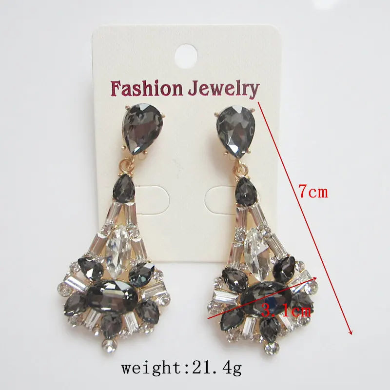 2016 New Arrival Statement Big Crystal Shourouk Stud Earrings For Women Girl Party Earring Factory Price Earring Wholesale (2)