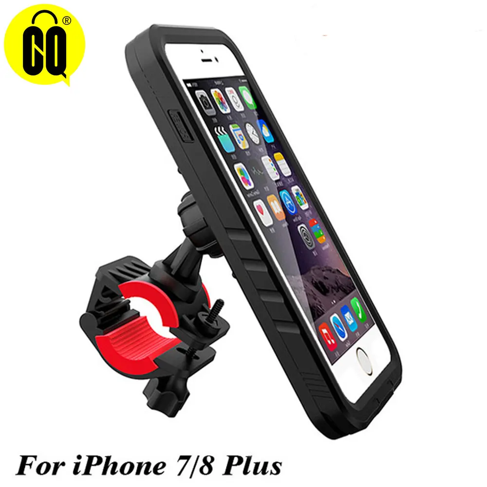 Для iPhone 7 P/8 P ударопрочный чехол сумка 360 RotateBike держатель для телефона мотоцикл, руль с держателем для GPS колыбели велосипедный телефон подставка крепление - Цвет: For-iphone 7-8Plus