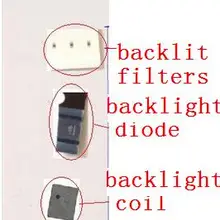 100 компл./лот = 500 шт. для iPhone 6 и 6 плюс 6+ Подсветка d1501 диода l1503 катушки и Подсветка фильтры предохранители на борту Fix часть