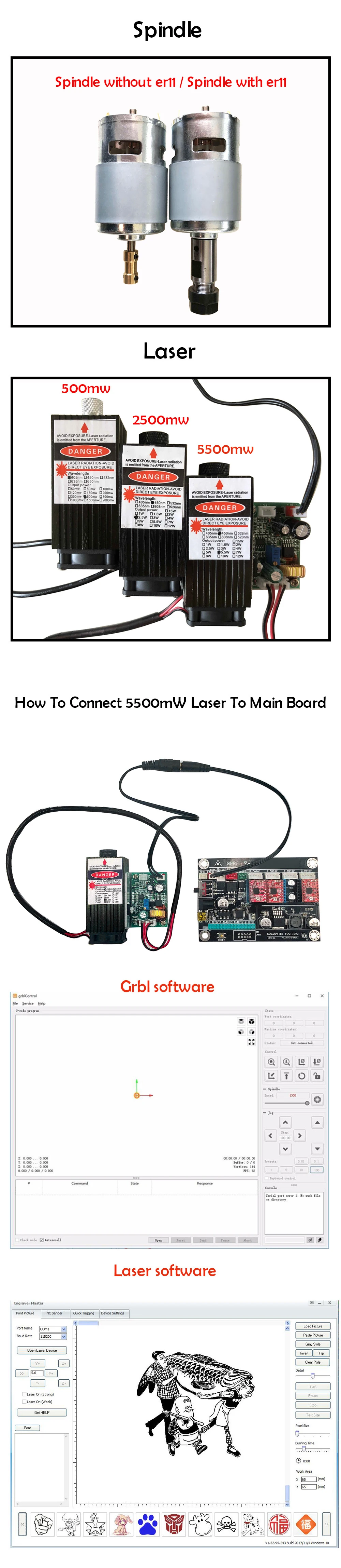 3018 с ER11 Diy мини ЧПУ для лазерной гравировки Наборы 3 оси акриловые Pcb ПВХ фрезерные машинный деревянный роутер GRBL Управление