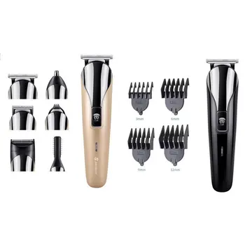

6 In 1 Multifunctional Rechargeable Electric Hair Trimmer Grooming Kit Nose Ear Beard Clipper And Mustache Trimmers Shaver Suit