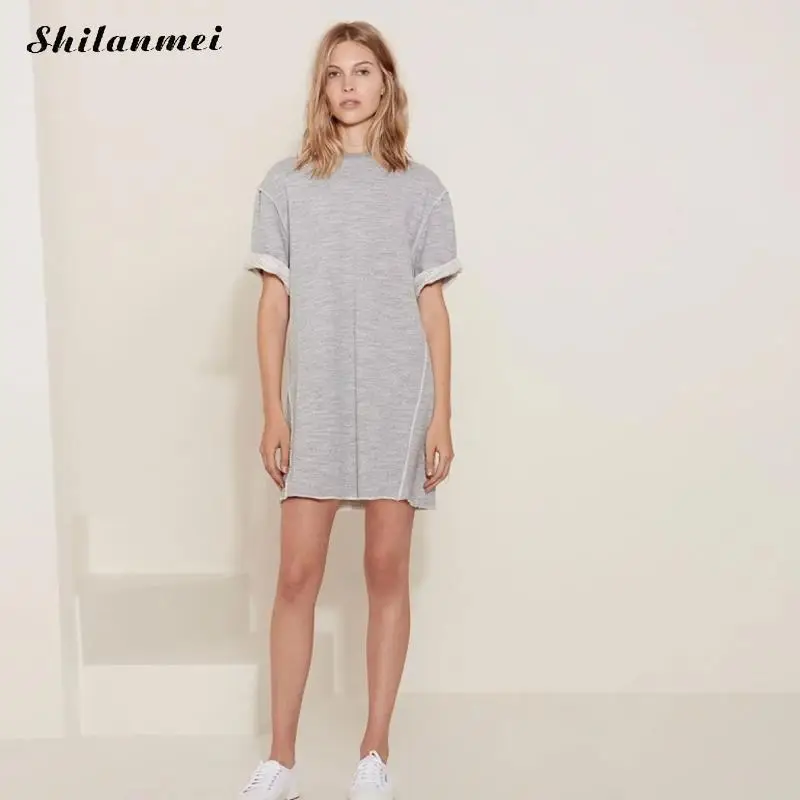 Fashion Herbst Winter Frauen Hoodie Kleid Solide Kurzarm Mini Sweatshirt  Kleid Lässig Grau Frauen Kleidung Vestidos De Festa|woman fashion hoodies|women  hoodieshoodie dress - AliExpress