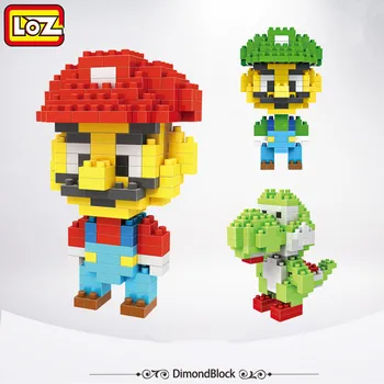 

LOZ Diamond Blocks Small Building Brick Mario Auction Figure Star Yoda Juguetes Minion Adult Toy Yoshi Model Gift for Kids 9338