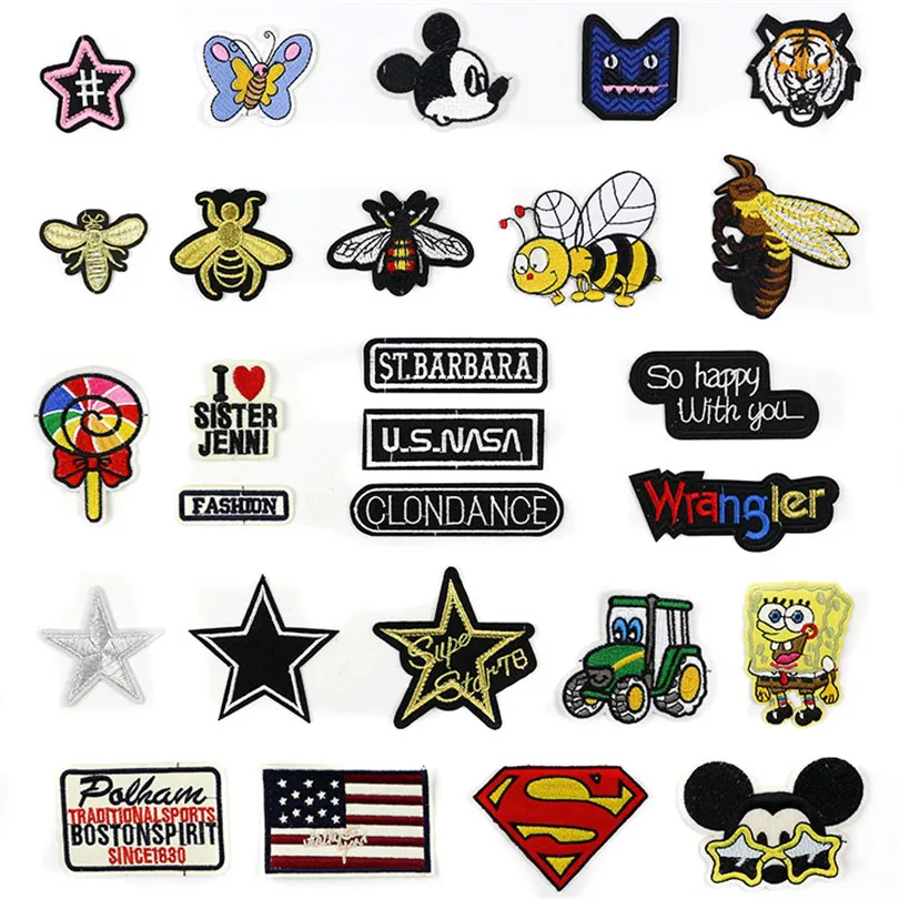 

Garment accessories large cartoon mickey leather embroidery cloth paste