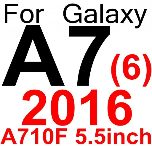 2 шт. закаленное Стекло для samsung Galaxy A3 A5 A7 A300 A510 A310 S5 S6 J5 J7 j510 j710 Экран защитная плёнка для НУА Вэй sklo - Цвет: A710 A7 2016