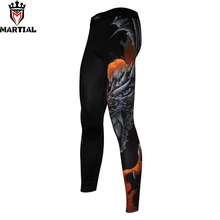 Боевая: новое поступление, оригинальные тайские боксерские штаны с огненным и кровным дизайном, спрессованные леггинсы bjj