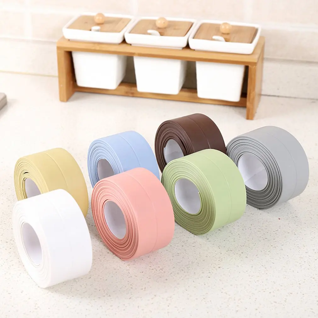 

3.2m*3.8cm Single Fold PVC Waterproof and Mildew Proof Tape Drawer Kitchen Sink Seam Bathroom Toilet Wall Stickers Tape