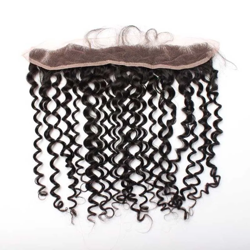 

Peruvian Deep Wave 13*2 Lace Frontal Closure Human Hair Deep Curly Lace Frontal Closure With Baby Hair