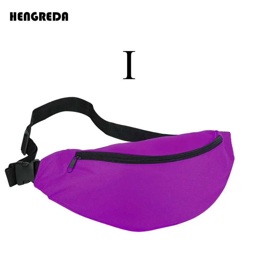 Женская поясная сумка, летняя сумка для хип-хопа, модная сумка для путешествий, Мужская поясная сумка Hengreda, сумка на молнии, черная сумка - Цвет: Purple Fanny Pack
