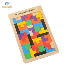 LeadingStar красочные деревянные Tangram головоломки здание игра тетрис головоломка для детей игрушка