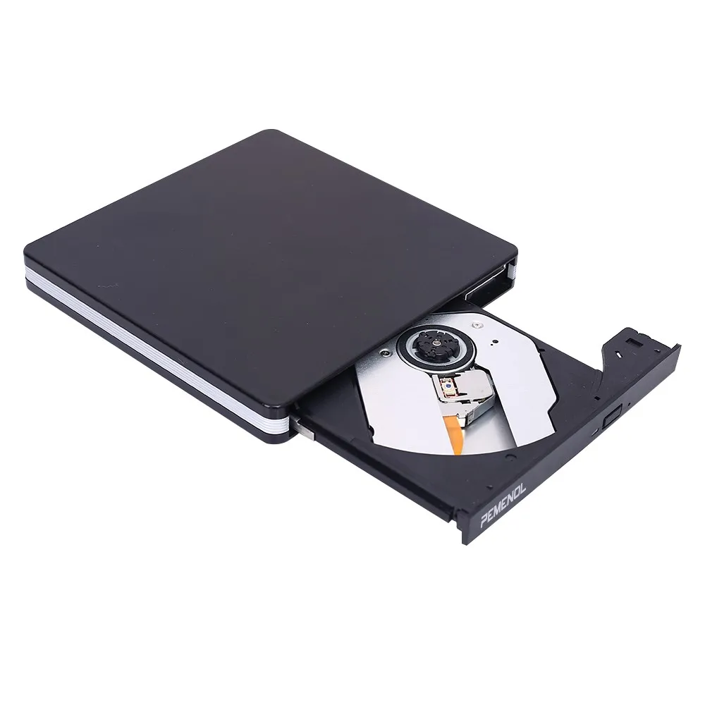  PEMENOL USB 3.0 Slim External DVD RW CD Writer Drive Burner Reader Player Optical Drives For Mac/PC
