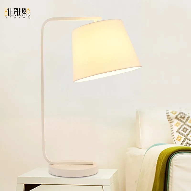 

table lamp Study cloth table lamp creative personality bedroom living room table lamp simple modern bed decoration table lamp wh