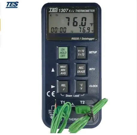 TES 1307 Datalogging K/J Тип термопары TES1307|Приборы для измерения температуры| |