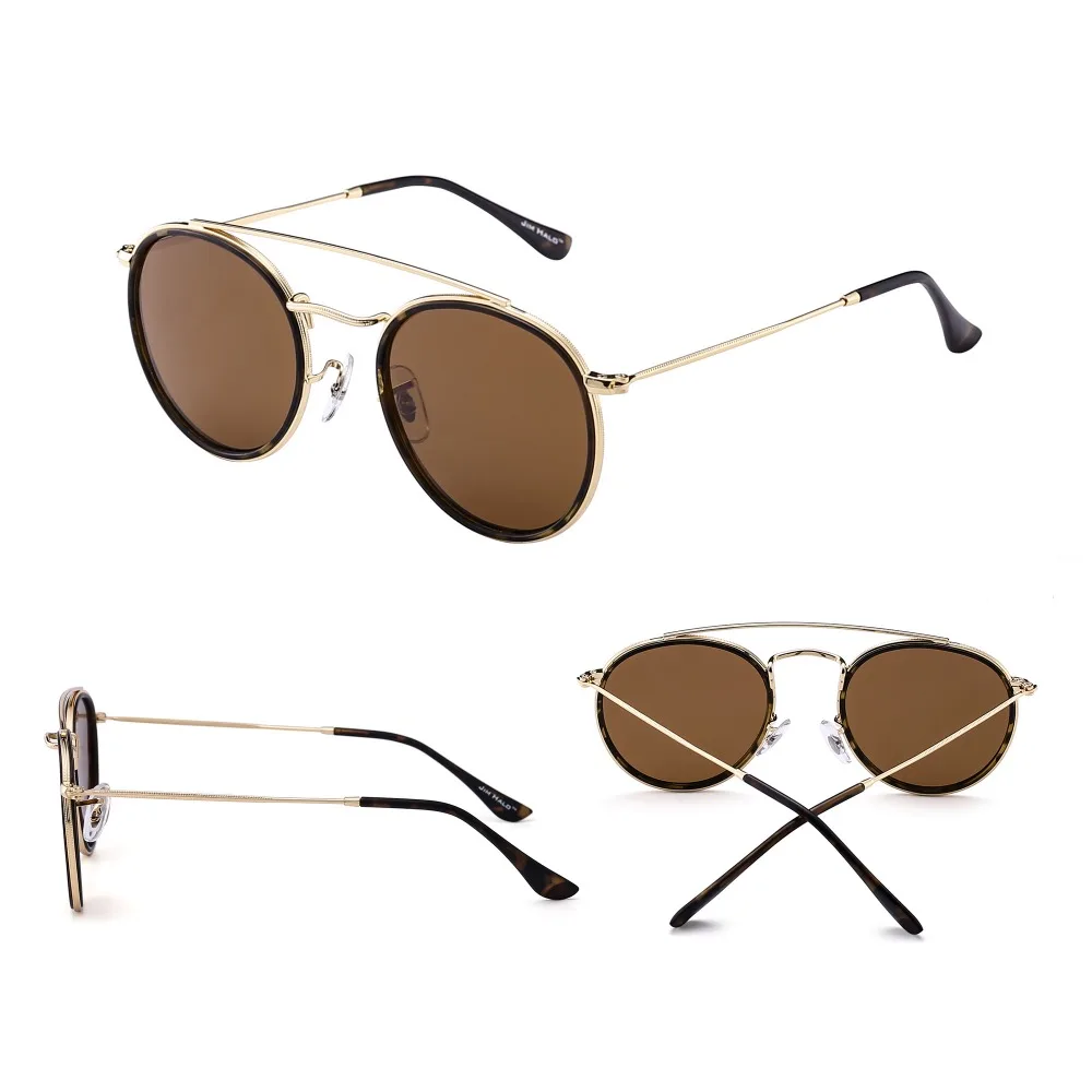 JM Ретро стимпанк поляризованные солнцезащитные очки для женщин и мужчин металлическая рамка зеркальные овальные круглые Круглый Объектив Oculos Винтажные Солнцезащитные Очки