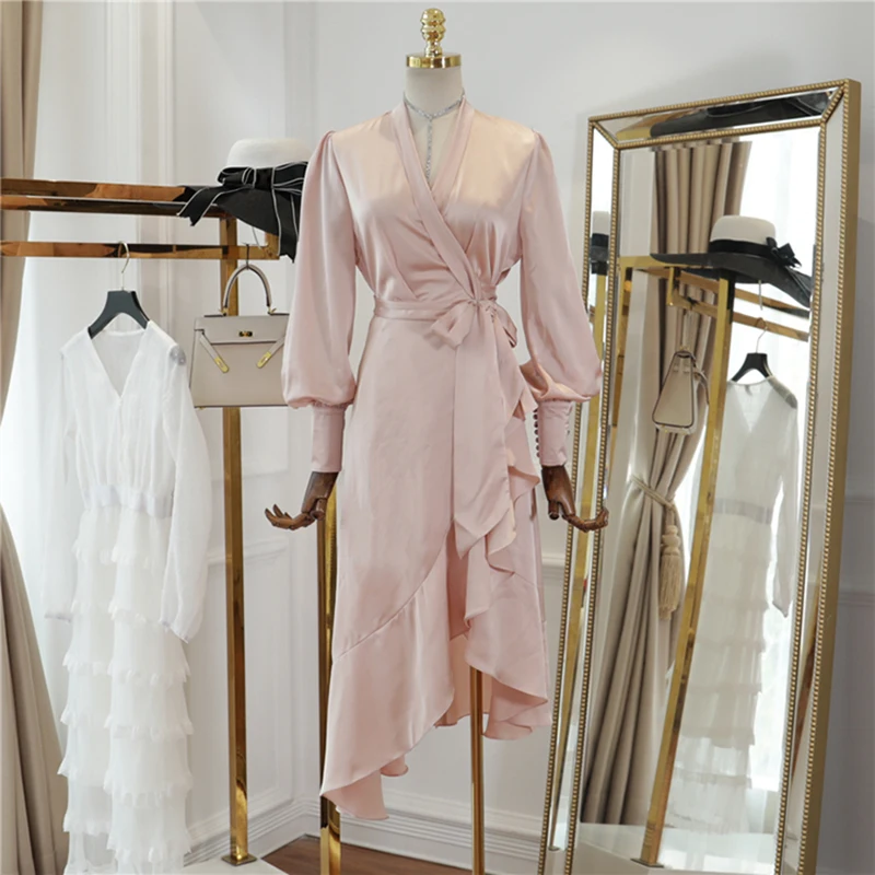 HIGH STREET новинка 2020 стильное дизайнерское платье женское с длинным рукавом на