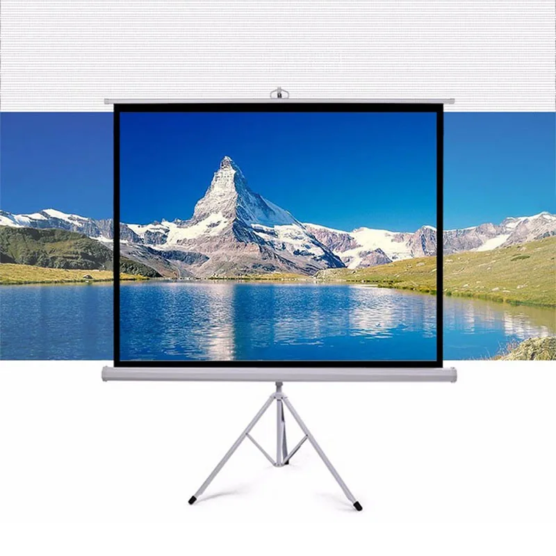 100 inches 43 Tripod Projector Screens HD Portable Floor stand Bracket
