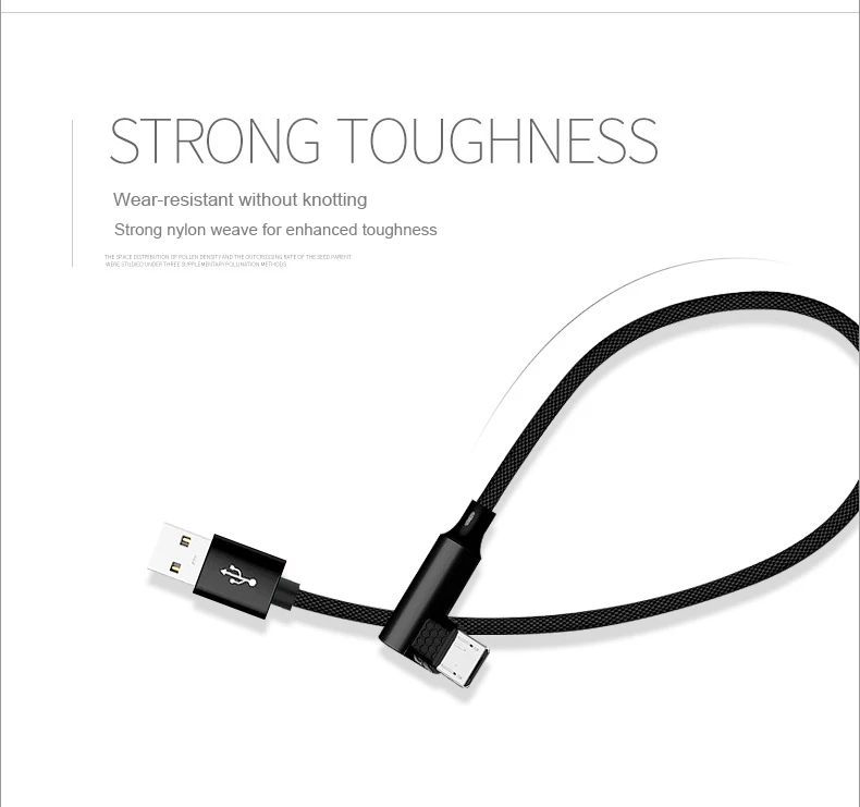 EtopLink, новинка, нейлоновый Плетеный Micro USB USB-C, ткань, L тип, локоть, USB кабель для зарядного устройства, лента для Micro type-c, зарядный кабель, 1 м