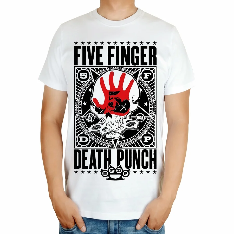 19 дизайнов уличная Harajuku Five Finger Death Punch ropa mujer рок рубашка 5FDP Hardrock тяжелый металл панк череп camisetas - Цвет: 9