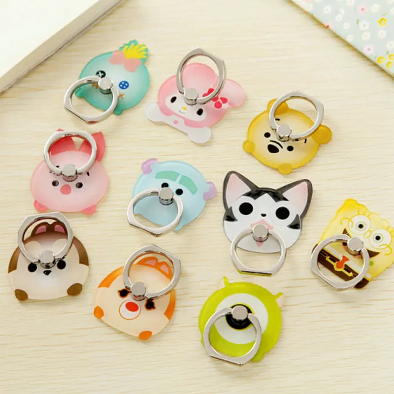 

wholesale Universal mobile phone bracket Cartoon Ring Holder Phone Expanding phone Stand Finger For iphone xiaomi Holder