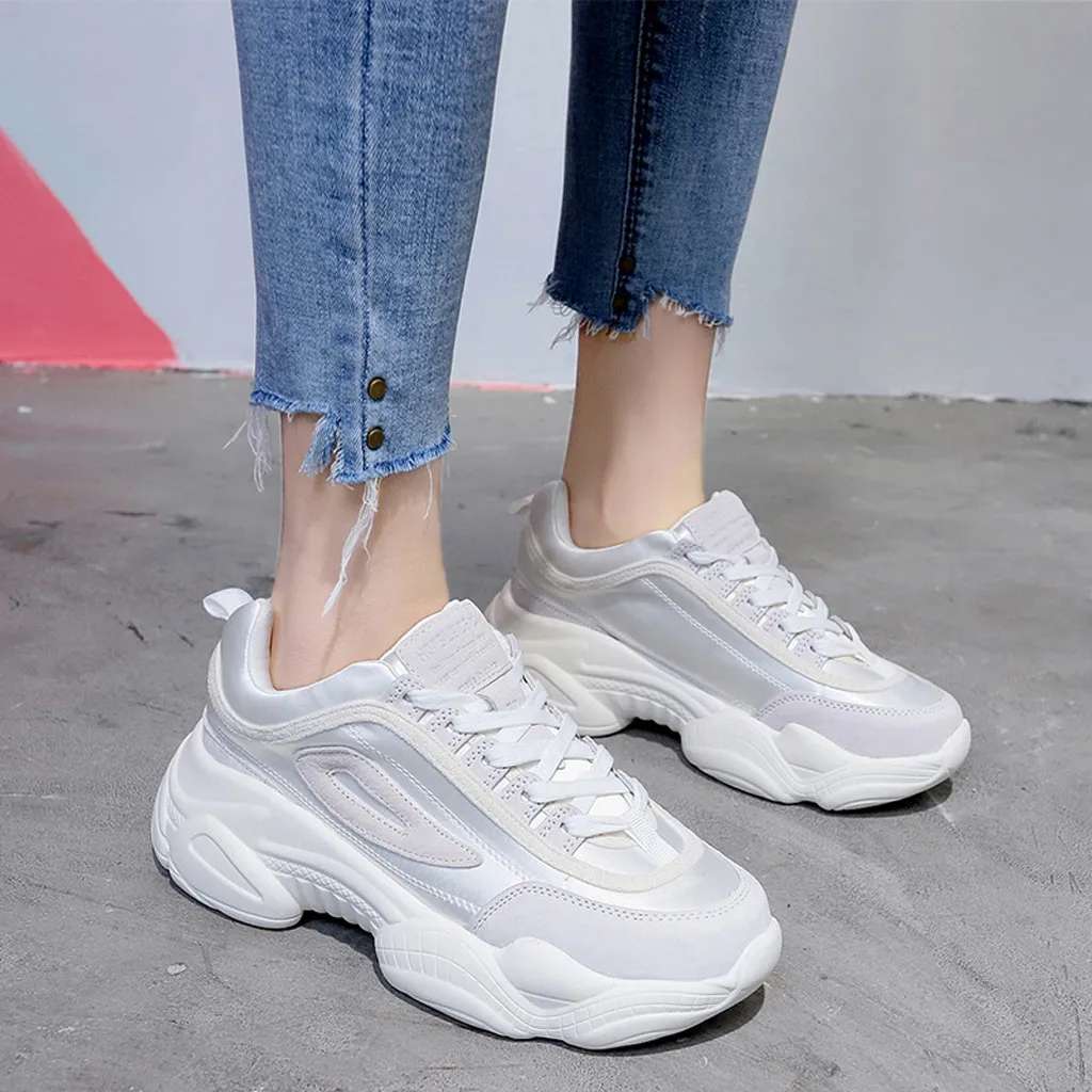

2019 Casual Shoes Women Light Sneakers Breathable Outdoor Trainers Women Tenis Shoes Platform Sneakers Women Shoes