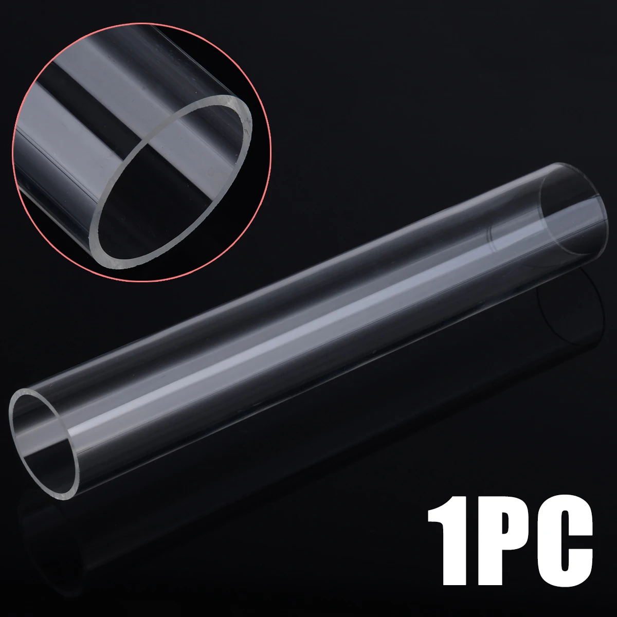 New 1Pcs 50mm OD 43.75mm ID Transparent Acrylic Plexiglass Lucite Tube 300mm Length For Industry Tools