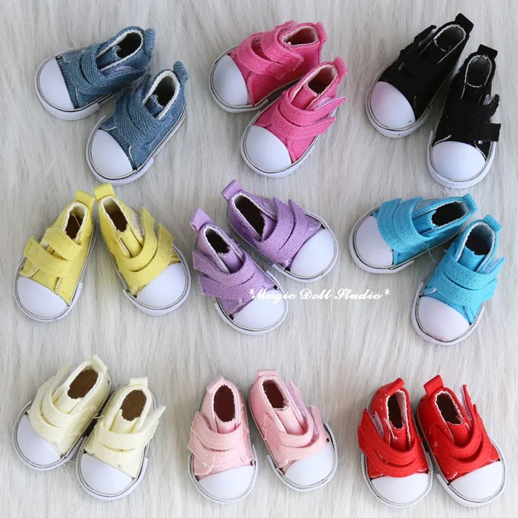 

[BJD021]Free Shipping 1/6 Scale BJD Doll shoes # Colorfull Canvas Shoes with Tape fit for 1:6 Scale BJD Doll Shoes for Retail