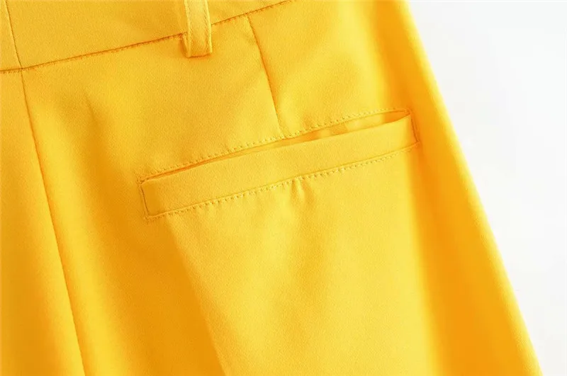 ROHOPO оранжевый блейзер с двойными пуговицами, винтажный корейский однотонный офисный женский пиджак, верхняя одежда, осенние женские блейзеры, прямой Низ# HB9012