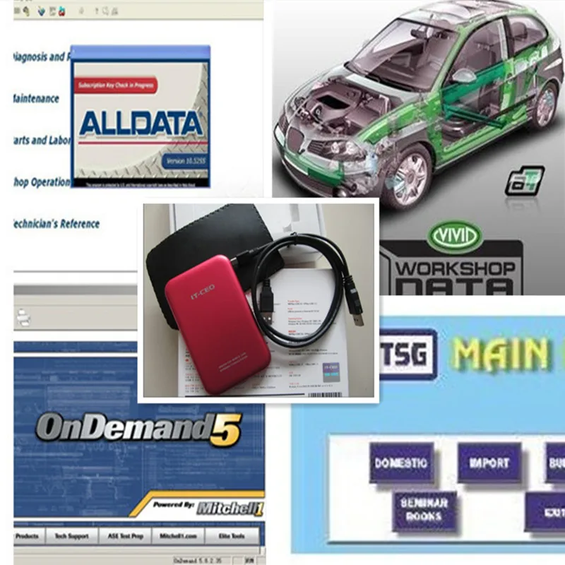  Más nuevo Software de reparación Alldata 1053 + Mitchell en la demanda de 2018 + vívidas y 24 in1 S