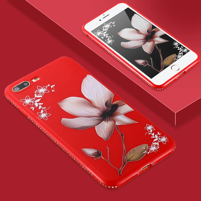 Чехлы для телефонов Samsung GalaxyS8 S9 S8 Plus чехол из ТПУ с алмазным цветком Galaxy Note 9 A6 A8 J4 J6