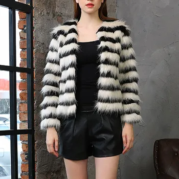 

Elegant Faux Fur Coat Women Fashion Autumn Winter Warm Soft Zipper Fur Jacket Female Plush Overcoat Casual Outerwear