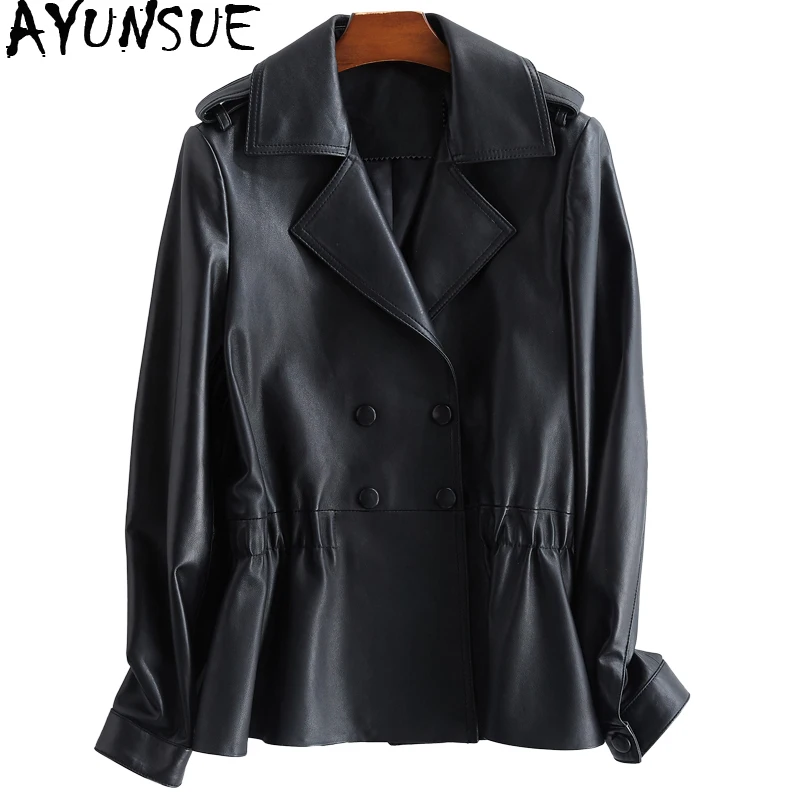 

AYUNSUE 2020 Genuine Leather Jacket Women Spring Autumn Sheepskin Coat Korean Blazer Real Leather Chaqueta Cuero Mujer XR419