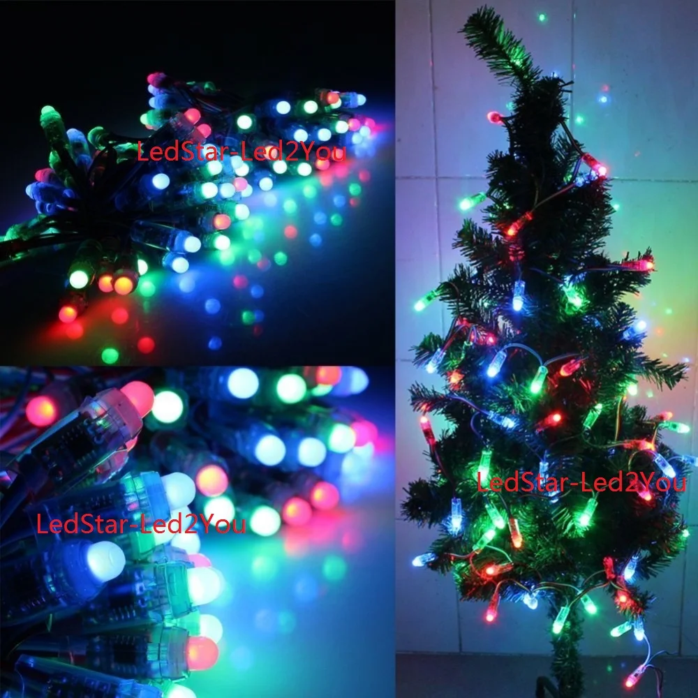 1000 unids WS2811 Pixel led módulo 12mm IP68 RGB difusa direccionable para signo carta DC 5 V + T1000S controlador + adaptador de corriente - 5