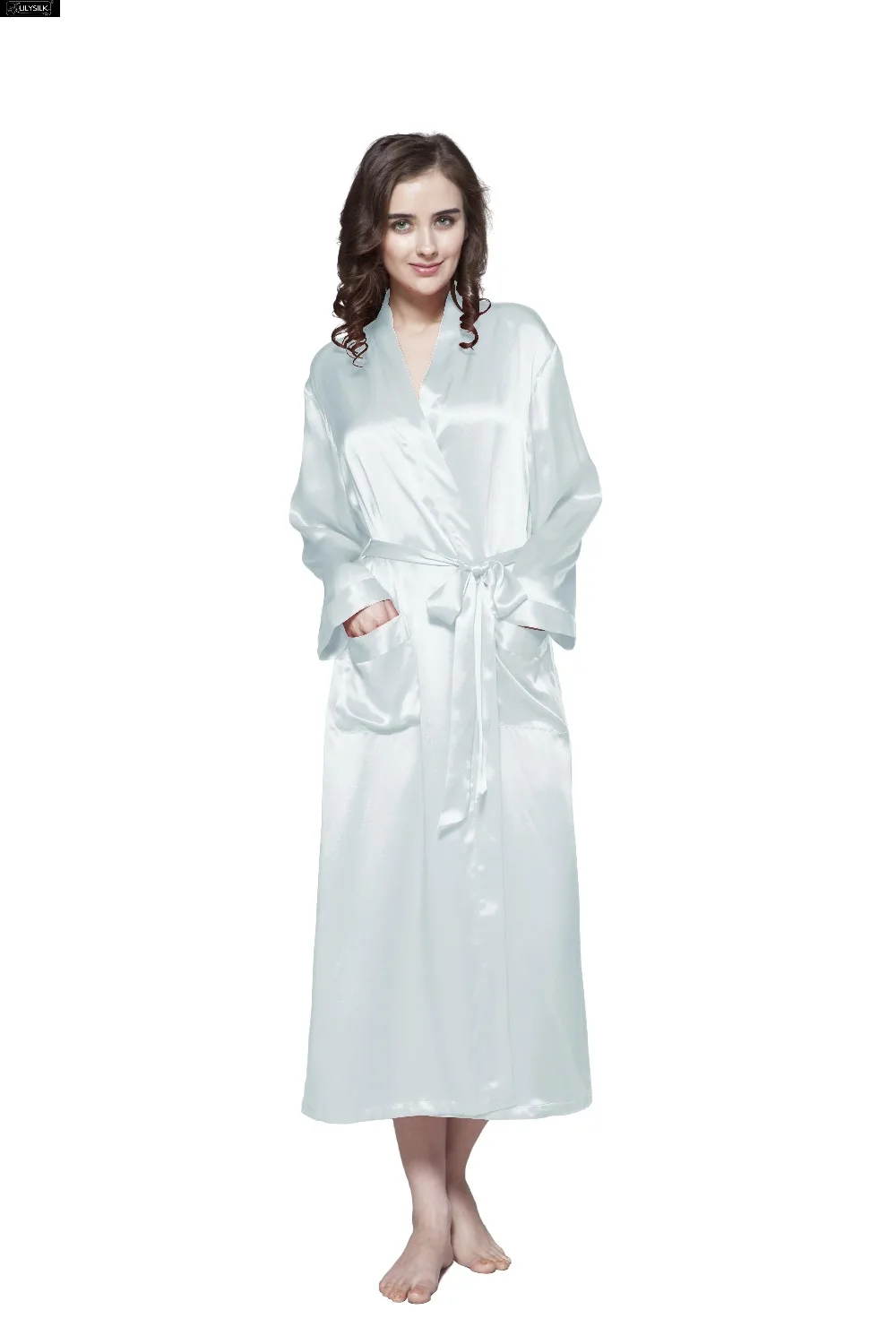 Lilysilk Long Silk Bathrobe Women Bridesmaid Robes 22 Momme Dressing