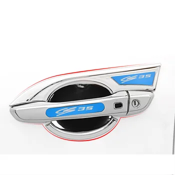 

lsrtw2017 carbon fiber abs car door handle chrome decoration for changan cs35 plus 2018 2019 2020