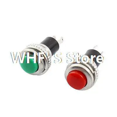 

2PCS SPST Momentary 10mm Panel Mount Metal Push Button Switch AC125V 3A 250V 6A