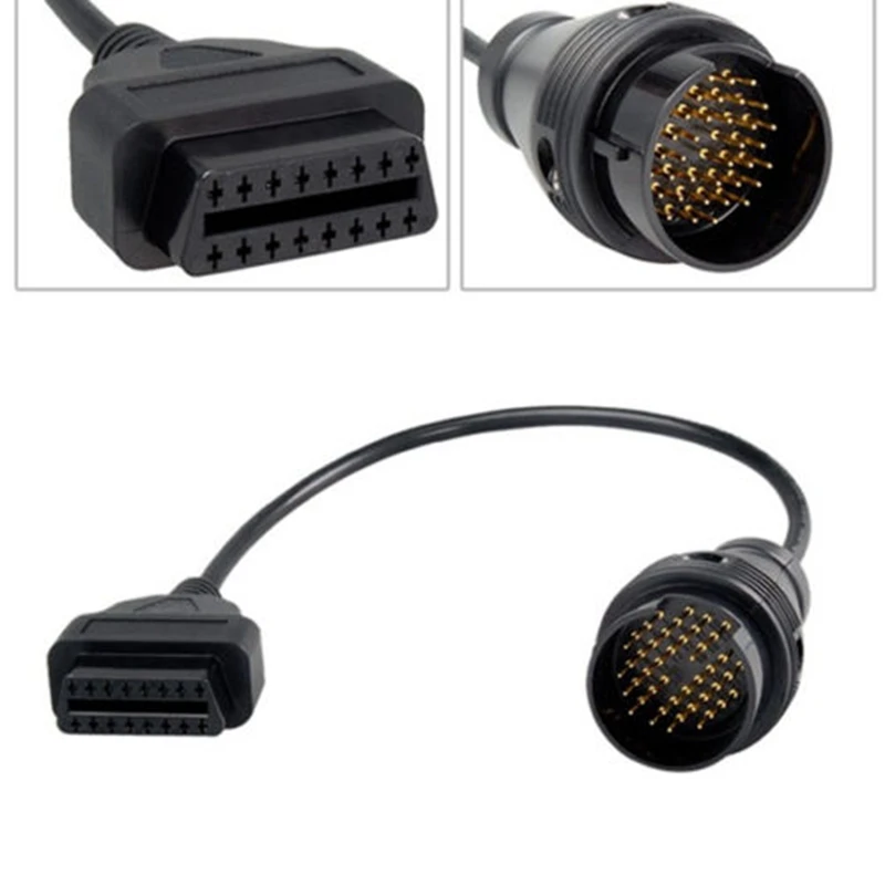 OBD2 OBD 2 Scanner Cable Round Socket For Mercedes /Benz 14 Pin To 16