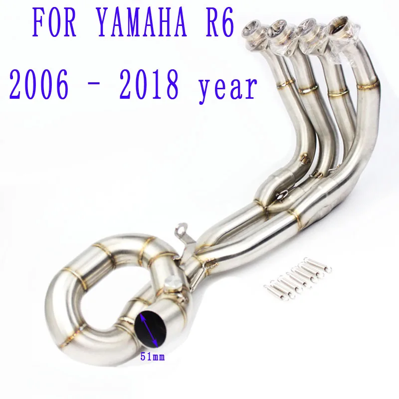 Motorcycle Front Pipe Tube Full System Exhaust Muffler Pipe For Yamaha