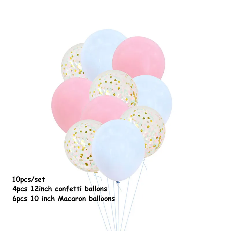 10 шт./компл. Unicorm для вечеринки конфетти воздушный шар для Бэйби Шауэр Русалка воздушные шары День рождения украшения Дети Пол раскрыть - Цвет: B02