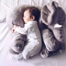 60cm Large Plush Elephant Toy Kids Sleeping Back Cushion Soft Elephant Doll Baby Doll Birthday Gift Holiday Gift Stuffed Doll